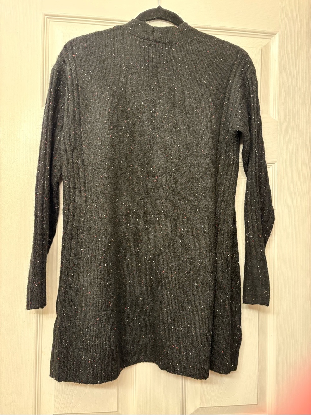 Christopher & Banks Dark Gray Speckled Long Cardigan